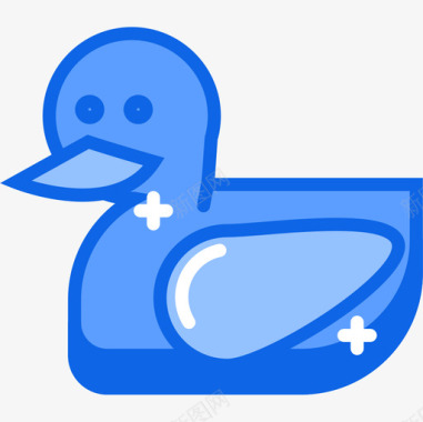 鸭子游戏55蓝色图标图标