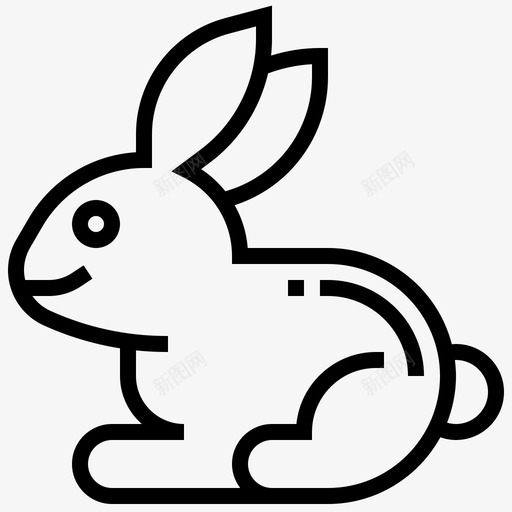兔子动物庆祝图标svg_新图网 https://ixintu.com 东线 兔子 动物 庆祝 节日