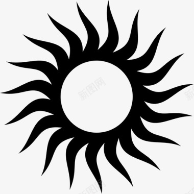 太阳炎热阳光图标图标