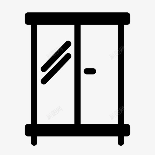 衣柜家具室内图标svg_新图网 https://ixintu.com 储藏室 室内 家具 家具和室内线 房间 衣柜