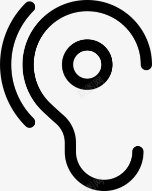 耳朵噪音器官图标图标