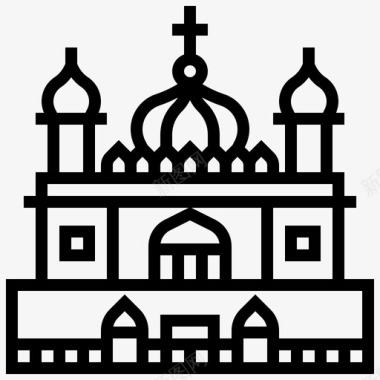 金殿建筑印度图标图标