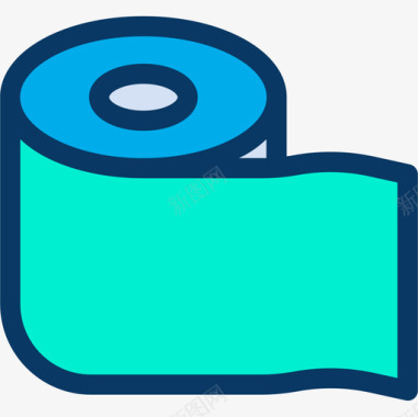 卫生纸器具6线颜色图标图标