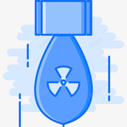 核武器战争8蓝色图标svg_新图网 https://ixintu.com 战争8 核武器 核污染 蓝色