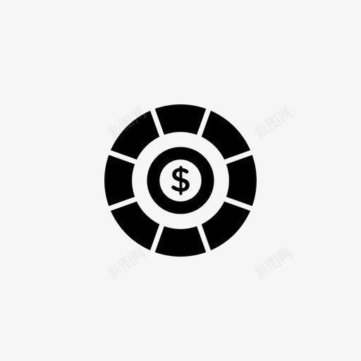 图形银行美元图标svg_新图网 https://ixintu.com 图形 美元 货币 金融 金融字形 银行