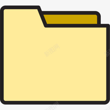 文件夹办公用品2线性颜色图标图标
