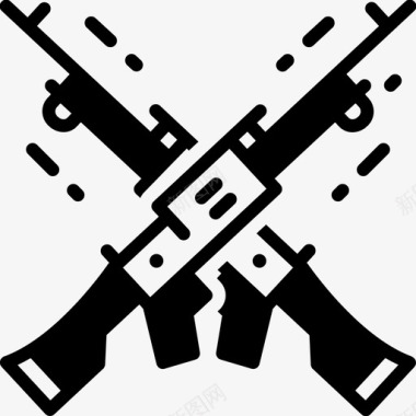 交火战斗枪图标图标