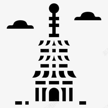 宝塔亚洲文化图标图标