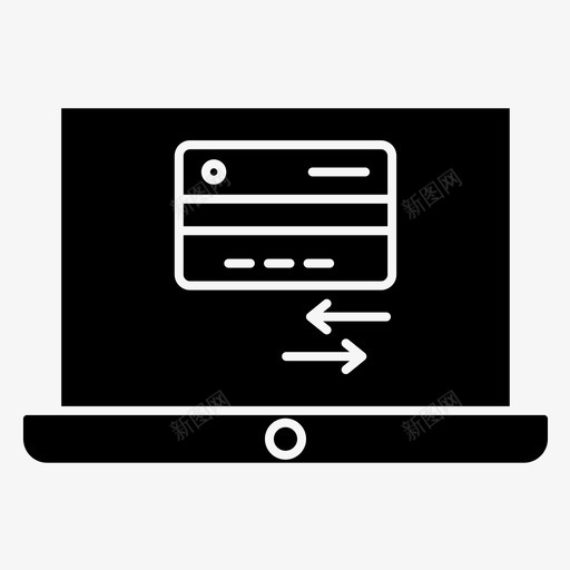 网上银行信用卡图标svg_新图网 https://ixintu.com 信用卡 笔记本电脑 网上 网上银行 银行
