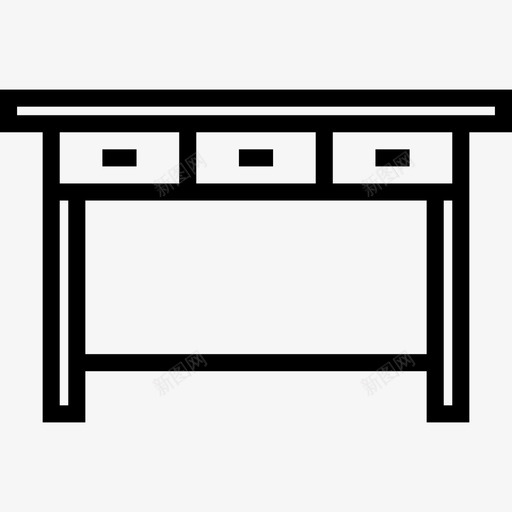 桌子家用家具6直线型图标svg_新图网 https://ixintu.com 家用家具6 桌子 直线型