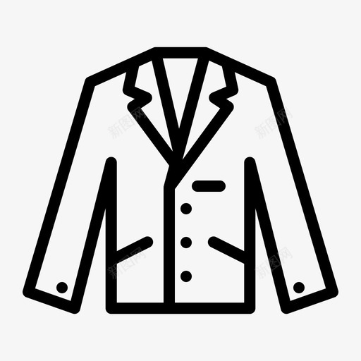小西装外套夹克图标svg_新图网 https://ixintu.com 在商场购物 外套 夹克 小西装