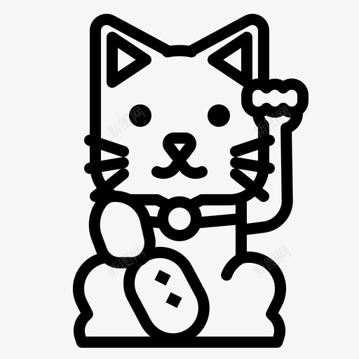 奈科猫文化日本图标svg_新图网 https://ixintu.com 奈科猫 文化 日本 日本大纲 曼内基