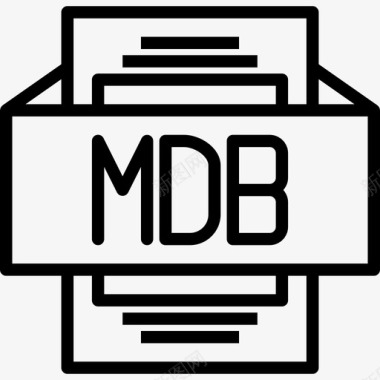 Mdb文件类型3线性图标图标