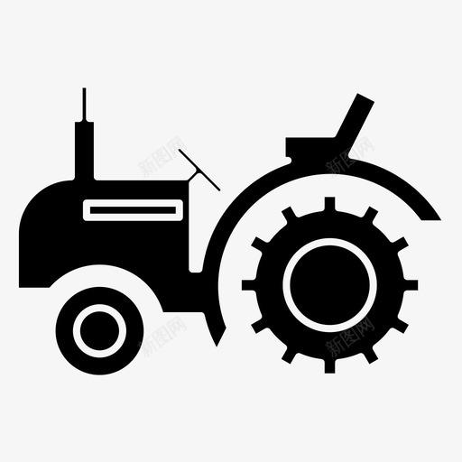 拖拉机运输工具车辆图标svg_新图网 https://ixintu.com 拖拉机 车辆 运输工具