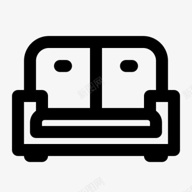 沙发家具休息室图标图标