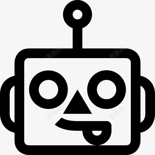 可爱机器人搞笑化身表情符号图标svg_新图网 https://ixintu.com 化身 可爱机器人搞笑 机器 舌头 表情符号