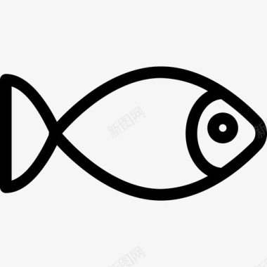 鱼类杂项29直线型图标图标