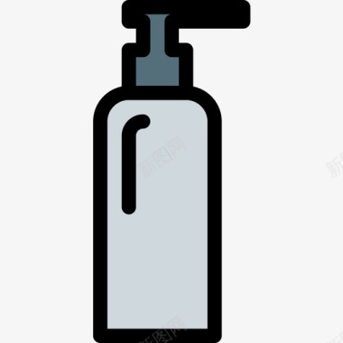 肥皂美容spa6线性颜色图标图标