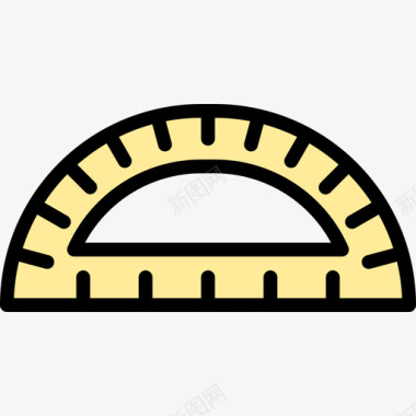 量角器教育157线颜色图标图标