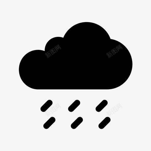 雨风暴简单的天气图标svg_新图网 https://ixintu.com 简单的天气 雨 风暴