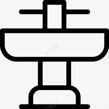 水槽水管工2线性图标图标