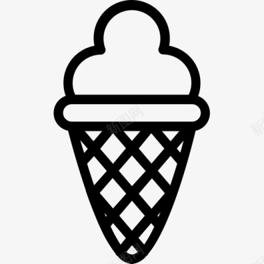 冰淇淋夏季41直线型图标图标