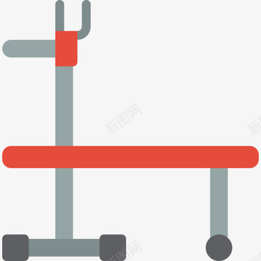 长凳健身器材15扁平图标图标