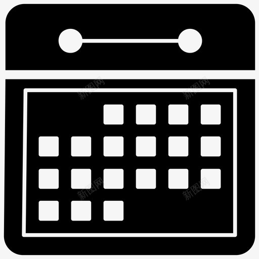 事件日历计划器时间管理图标svg_新图网 https://ixintu.com seo和web字形图标 事件日历 时间日程表 时间管理 计划器 计划时间 计时