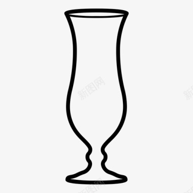 飓风鸡尾酒杯酒精饮料图标图标