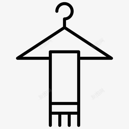 围巾衣架服装时装和服装薄图标svg_新图网 https://ixintu.com 围巾衣架 时装和服装薄 服装