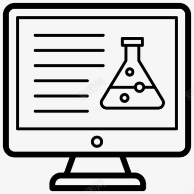 科学内容实验室实验在线实验室分析图标图标