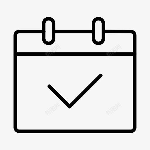 日历复选标记事件图标svg_新图网 https://ixintu.com 事件 复选标记 提醒 日历 日历和图表 日程表 计划