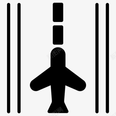 跑道飞机跑道机场图标图标