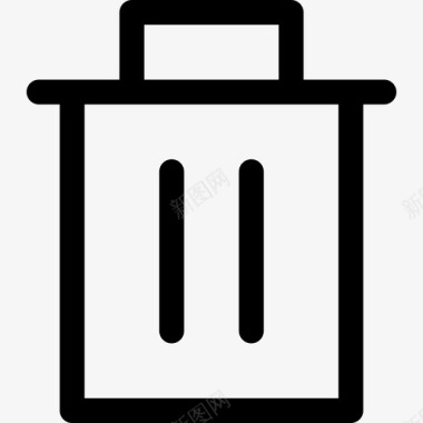垃圾桶用户界面27线性图标图标