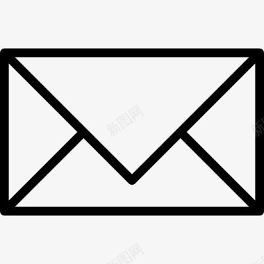 电子邮件要素24直线图标图标