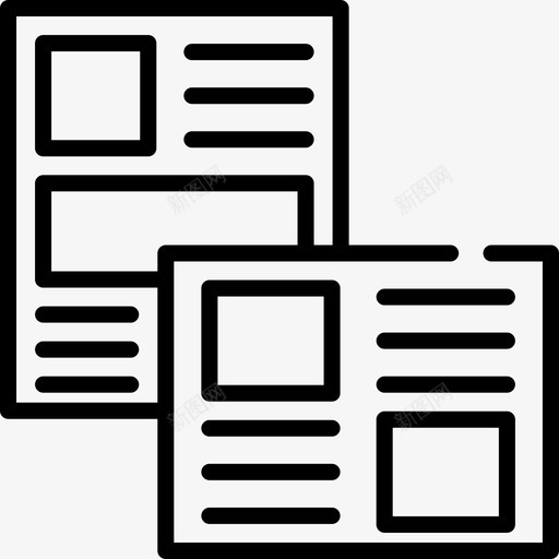 版式编辑6线性图标svg_新图网 https://ixintu.com 版式 线性 编辑设计6
