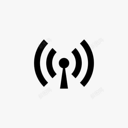 wifi就绪接入连接图标svg_新图网 https://ixintu.com wifi就绪 互联网 接入 无线 连接