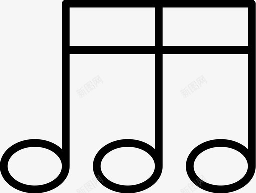 音符旋律音乐图标svg_新图网 https://ixintu.com 三和弦 写作 数字化薄 旋律 音乐 音符