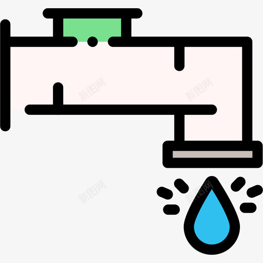 浇水生态150线性颜色图标svg_新图网 https://ixintu.com 浇水 生态150 线性颜色