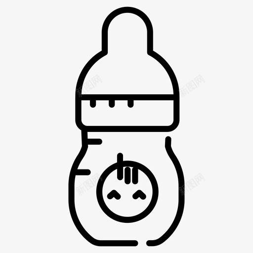 婴儿奶瓶儿童牛奶图标svg_新图网 https://ixintu.com 儿童 养育孩子 奶嘴 婴儿奶瓶 牛奶