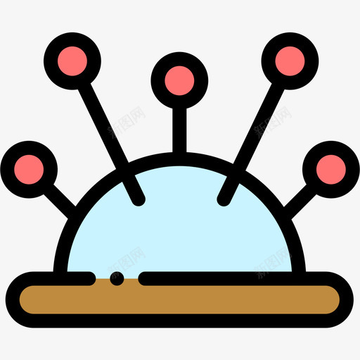 线颜色缝纫针31图标svg_新图网 https://ixintu.com 线颜色缝纫针31