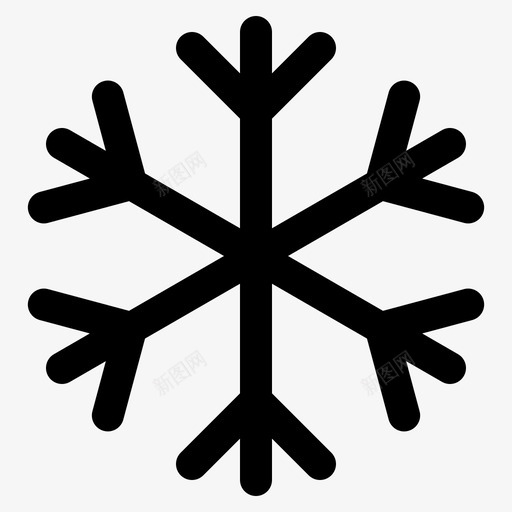 雪花冬天冬天的标志图标svg_新图网 https://ixintu.com 冬天 冬天的标志 雪花