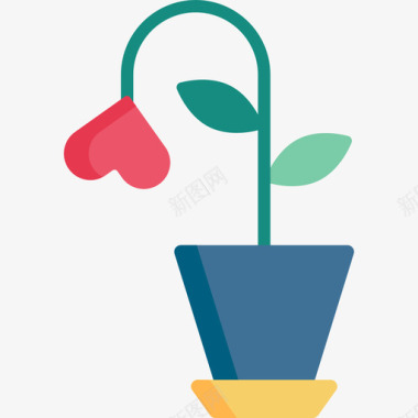 植物爱56平坦图标图标