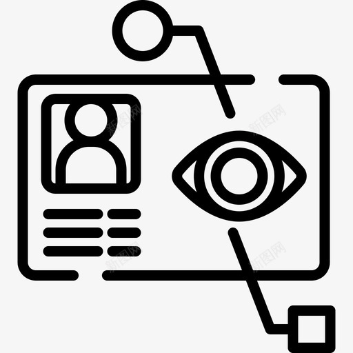 眼睛扫描未来技术8线性图标svg_新图网 https://ixintu.com 未来技术8 眼睛扫描 线性