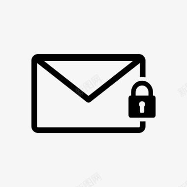锁定邮件图标电子邮件信封图标
