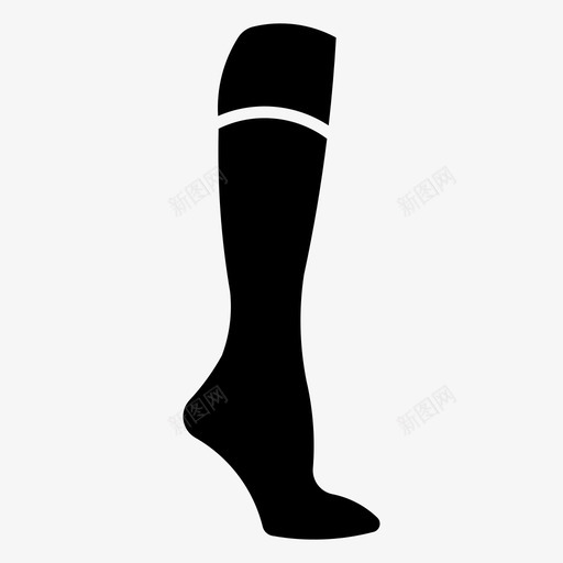 足球袜游戏装备图标svg_新图网 https://ixintu.com 游戏 球员 装备 足球袜 运动