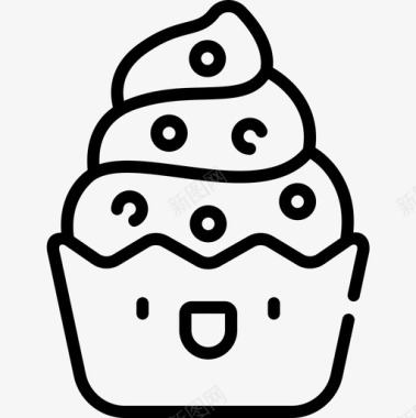 纸杯蛋糕婴儿淋浴7直系图标图标