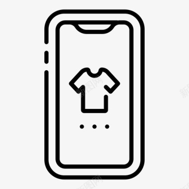 衬衫网上购物销售电子商务和网上购物图标图标