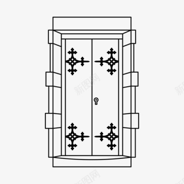 装饰门门把手入口图标图标