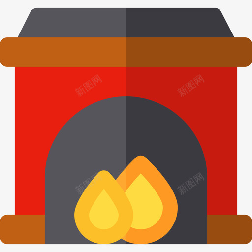壁炉家装3平的图标svg_新图网 https://ixintu.com 壁炉 家装3 平的